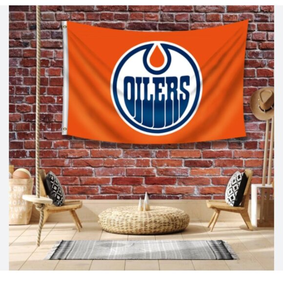 Edmonton Oilers Team Flag Banner (3x5 ft) - Picture 2 of 5